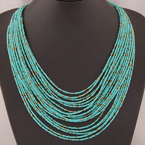 blue necklace