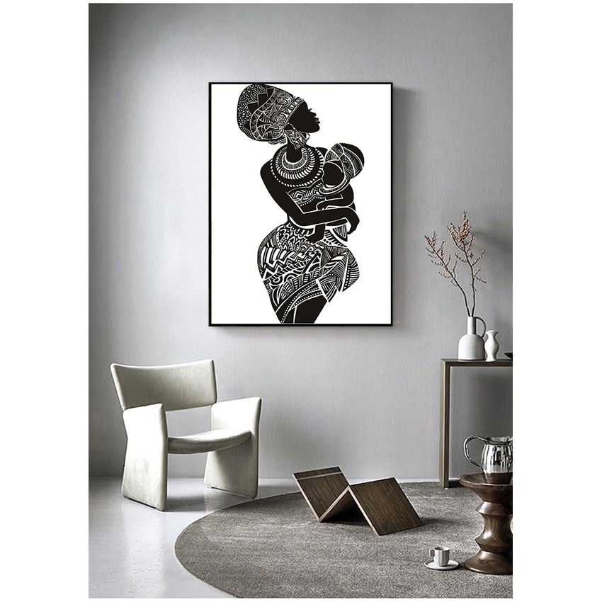 African Woman With Baby home decor