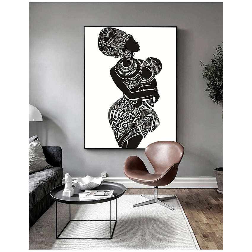 black Woman With Baby home decor