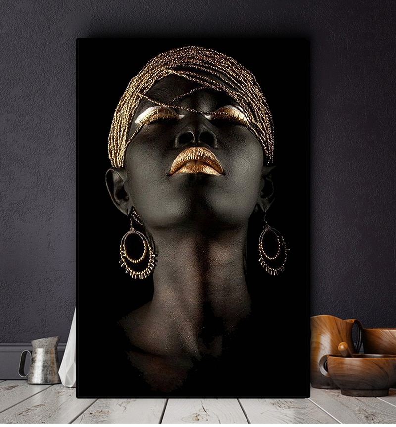 black woman paintings home decor