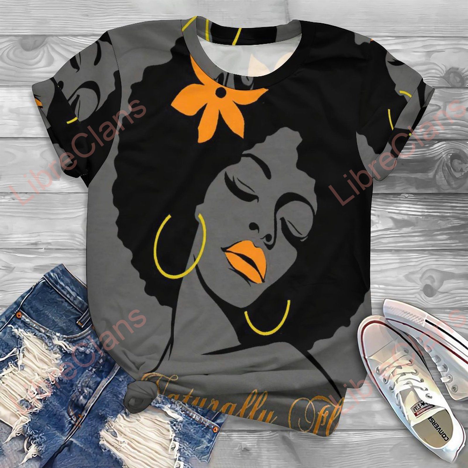 Spring Summer African Girl 3D Print T Shirt Oversized Female Clothing Fashion Style Women Clothes T-Shirts Sexy Girls Tees Tops