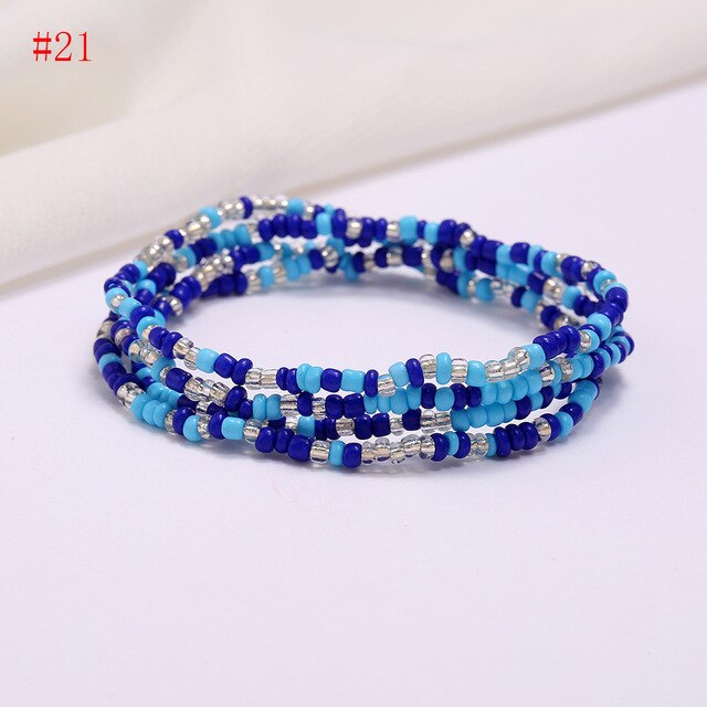 Fashion Bohemian Crystal Waist Beads Chain Creative Beads Decor Waist Jewelry Belly Chain for Women Girls Jewelry Accessories