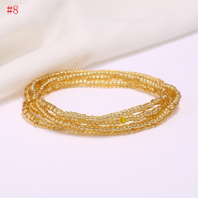 Fashion Bohemian Crystal Waist Beads Chain Creative Beads Decor Waist Jewelry Belly Chain for Women Girls Jewelry Accessories