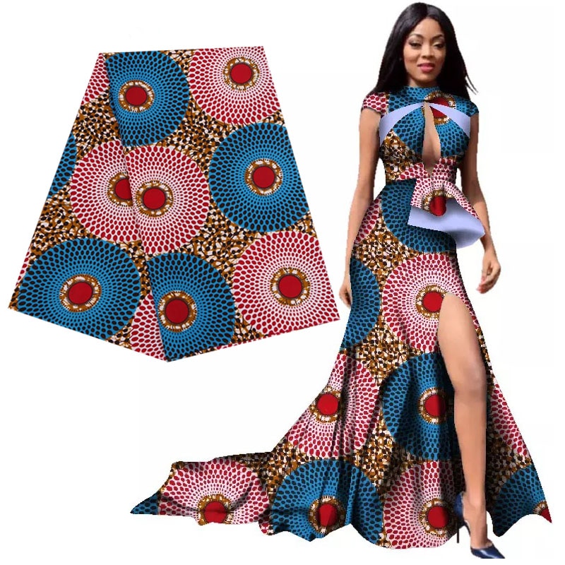 Ankara African Print Batik Pagne Real Wax Fabric Sewing Patchwork Wedding Dress Craft Material 100% Polyester High Quality Tissu