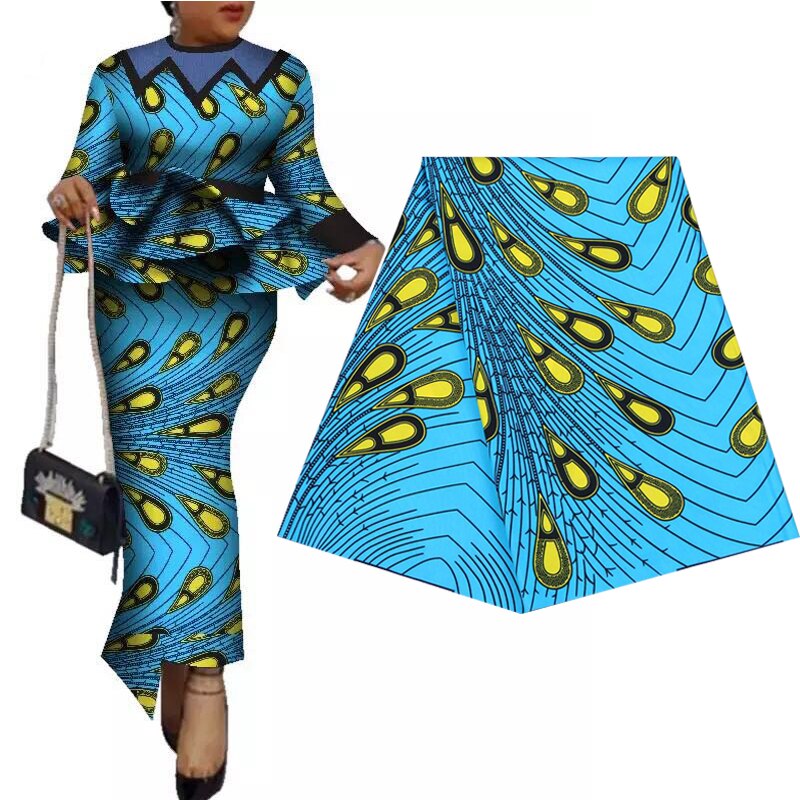 Africa Ankara Prints Batik Pagne Wax Fabric African Dress Craft DIY Sewing Textile 100% Polyester High Quality Nigeria Tissu