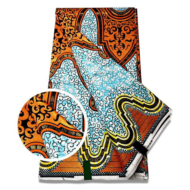 Wholesale Prices 2022 New Hot Sell African Wax Fabric Ankara Wax Prints Fabric Ghana Guaranteed Veritable Wax 6 Yards 1052