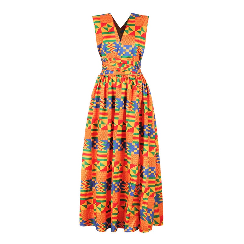 Ankara Africa Maxi Dress Women Dashiki Print Split Dress African Clothes Women Party African Dresses for Women Robe Africaine