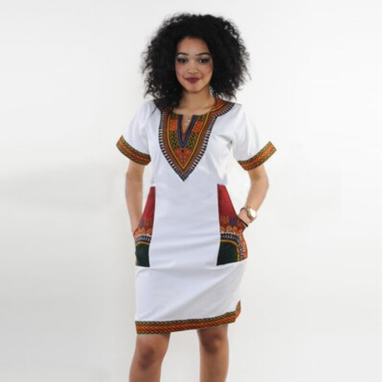 2022 Autumn New Fashion Ethnic Print Women's Dress African Women's Temperament Commuter Skirt African Dress Women