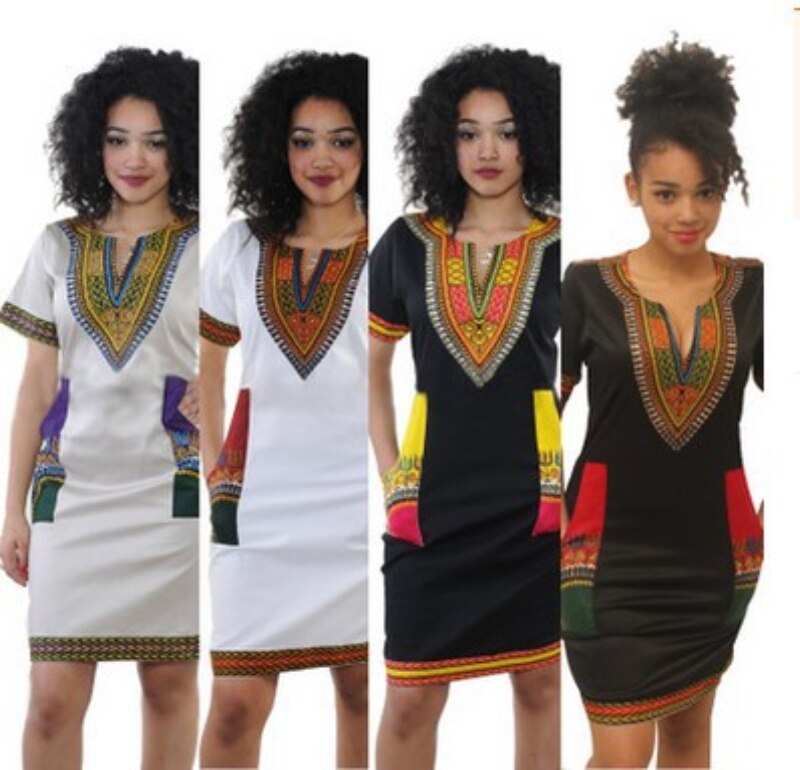 2022 Autumn New Fashion Ethnic Print Women's Dress African Women's Temperament Commuter Skirt African Dress Women