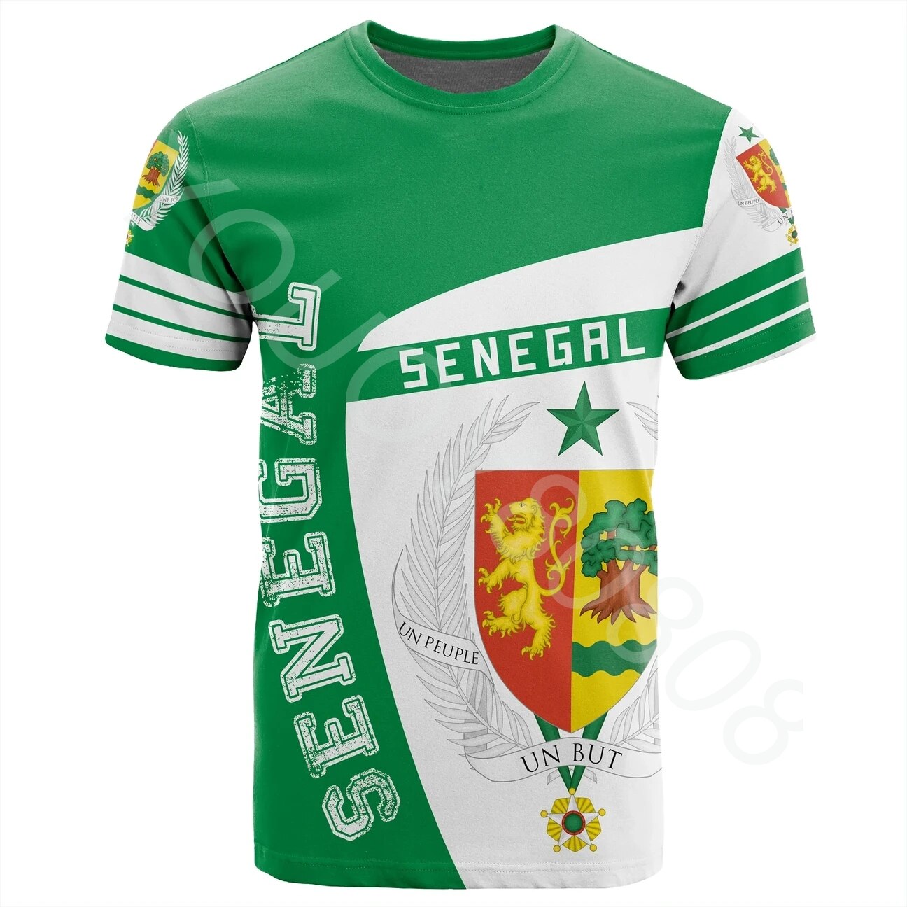 Summer African T-shirt Senegal T-shirt Sport Premium sports leisure sports street Harajuku parent-child clothing top