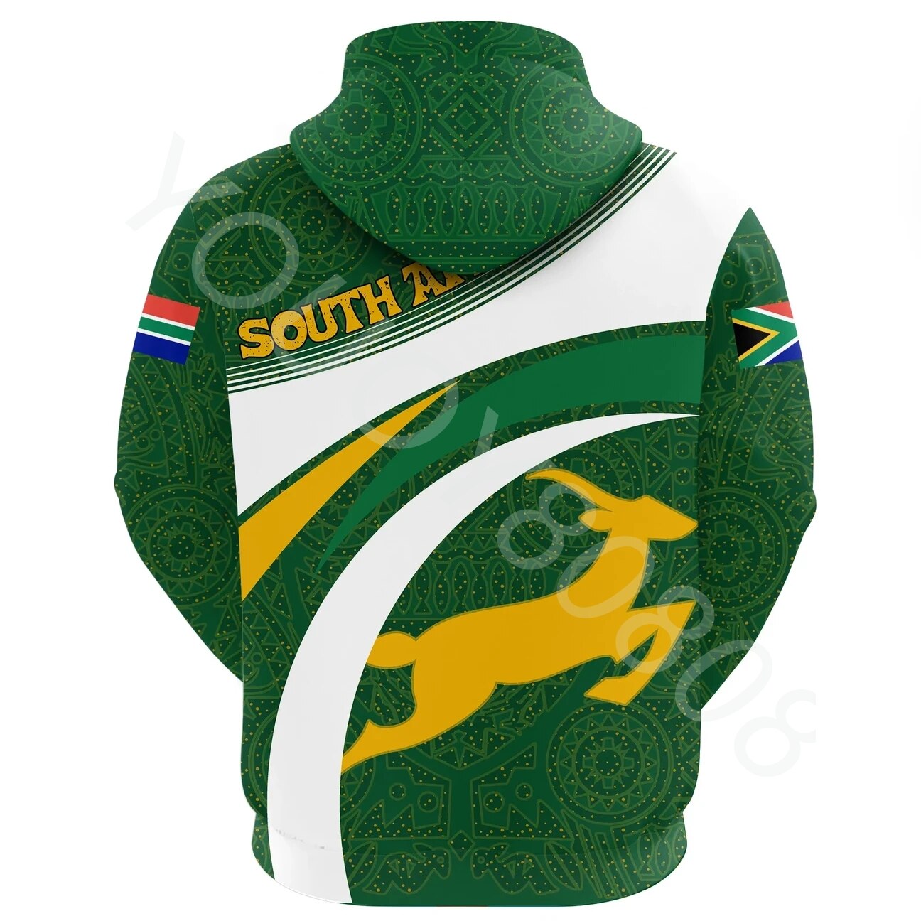 African ClothingCricket South Africa Protea Springbok Zip HoodieMen's ClothingSweater3D Printed Casual Sports Jacket