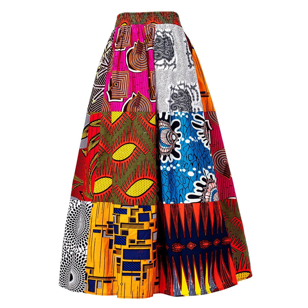 African Clothes for Women 2022 New Fashion Skirt Ankara mix Print Skirts Autumn African Maxi Skirt High Quality Wax Clothes