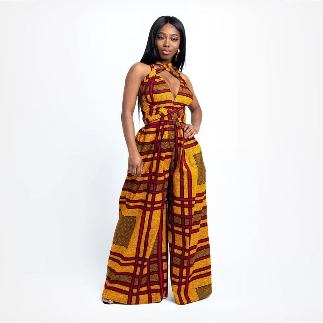 Fashion African Clothes For Women Vetement Femme 2021 High Quality Traditional Ethnic Party Dress Jumpsuits Nigerian Clothes