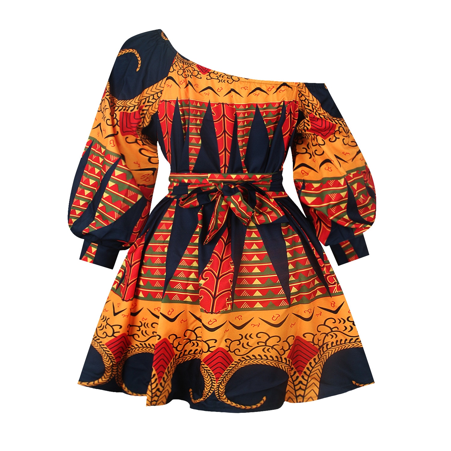 African Cute Dresses For Women Traditional African Clothing Dashiki Ankara Summer Bandage Dress Hijab Print African Clothes