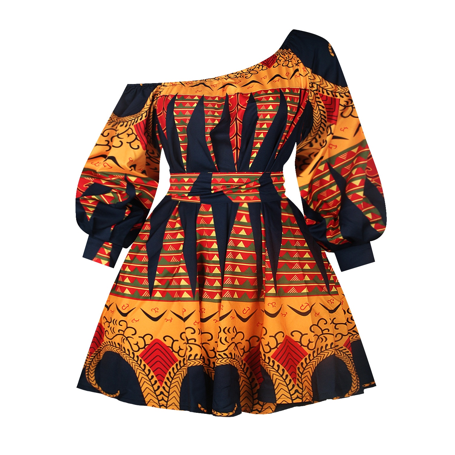 African Cute Dresses For Women Traditional African Clothing Dashiki Ankara Summer Bandage Dress Hijab Print African Clothes