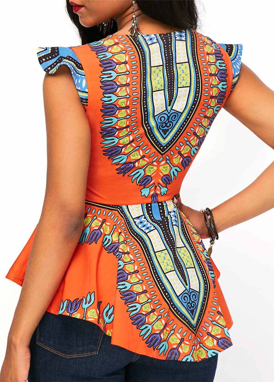 Fashion African Clothes 2022 Top Dashiki Print Sexy Ankara Style Plus Size Summer T-shirts S-2XL Ethnic Short Sleeve Ladies