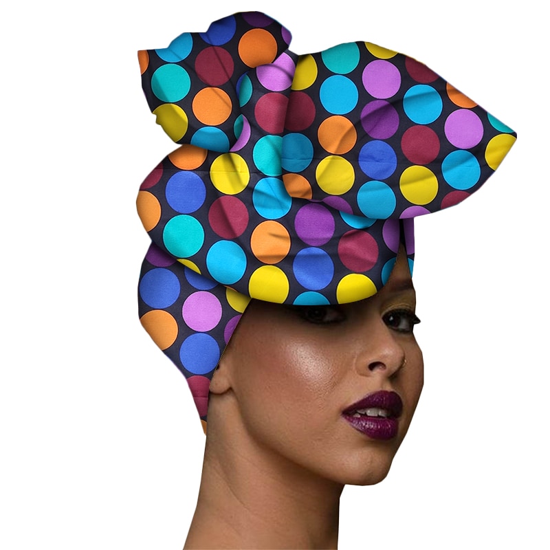 African Headscarf for Women Print Traditional Headtie Headscarf Turban Cotton Wax Scarf Shawls Women African Head Wrap