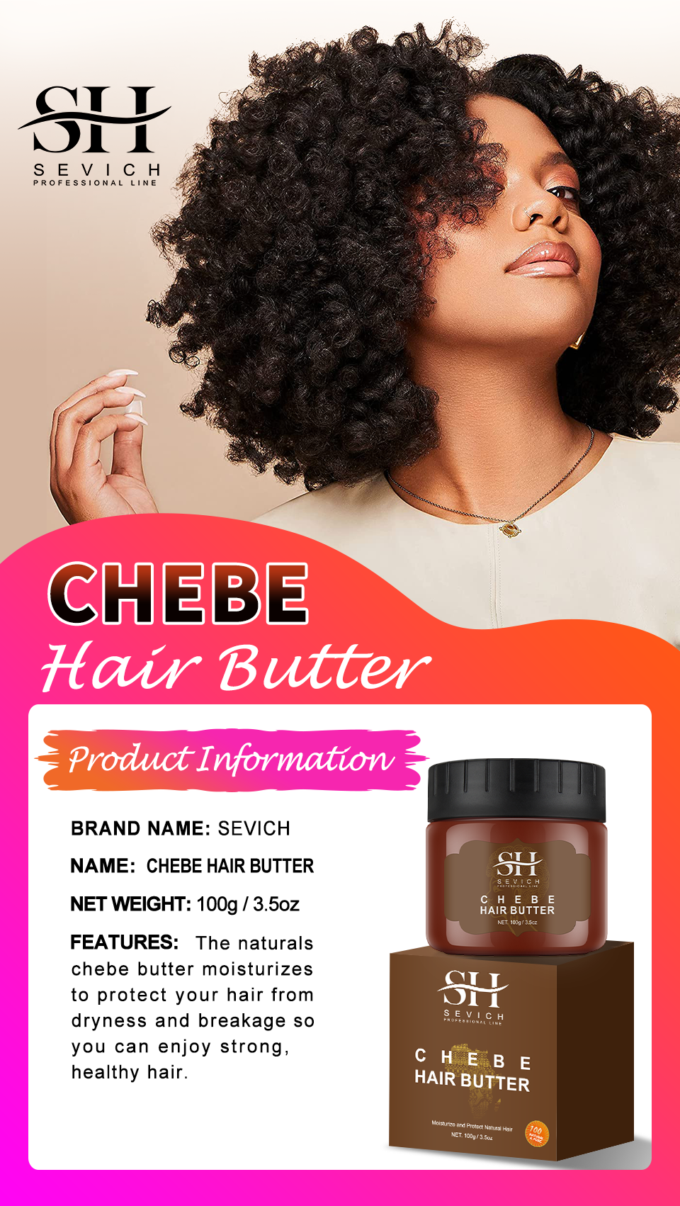 African Crazy Hair Growth Product Traction Alopecia Chebe Powder Hair Growth Oil Anti Hair Loss Treatment Spray Hair Care Sevich