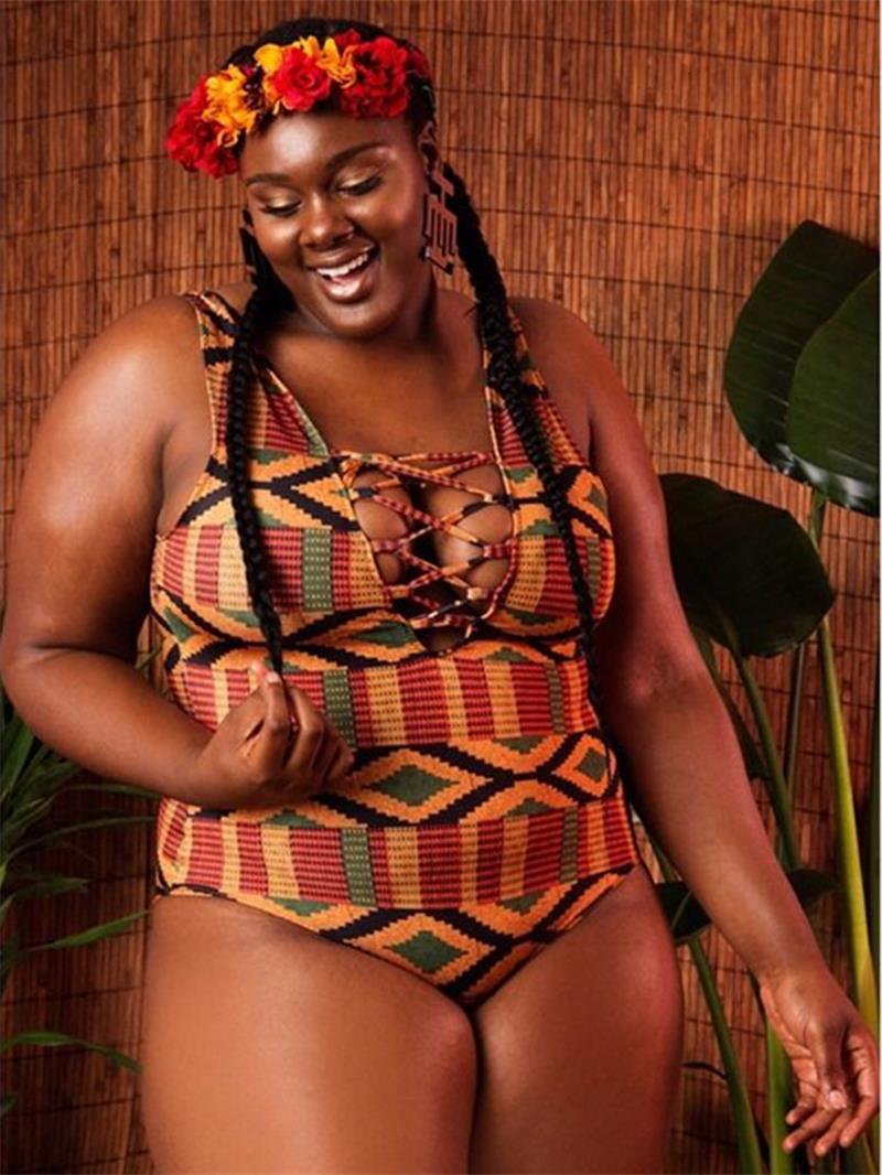 African Swimwear Women Plus size One Piece Swimsuit female Large Big Swim Bathing Suit Obese Woman Print Brazilian Monokini 4XL