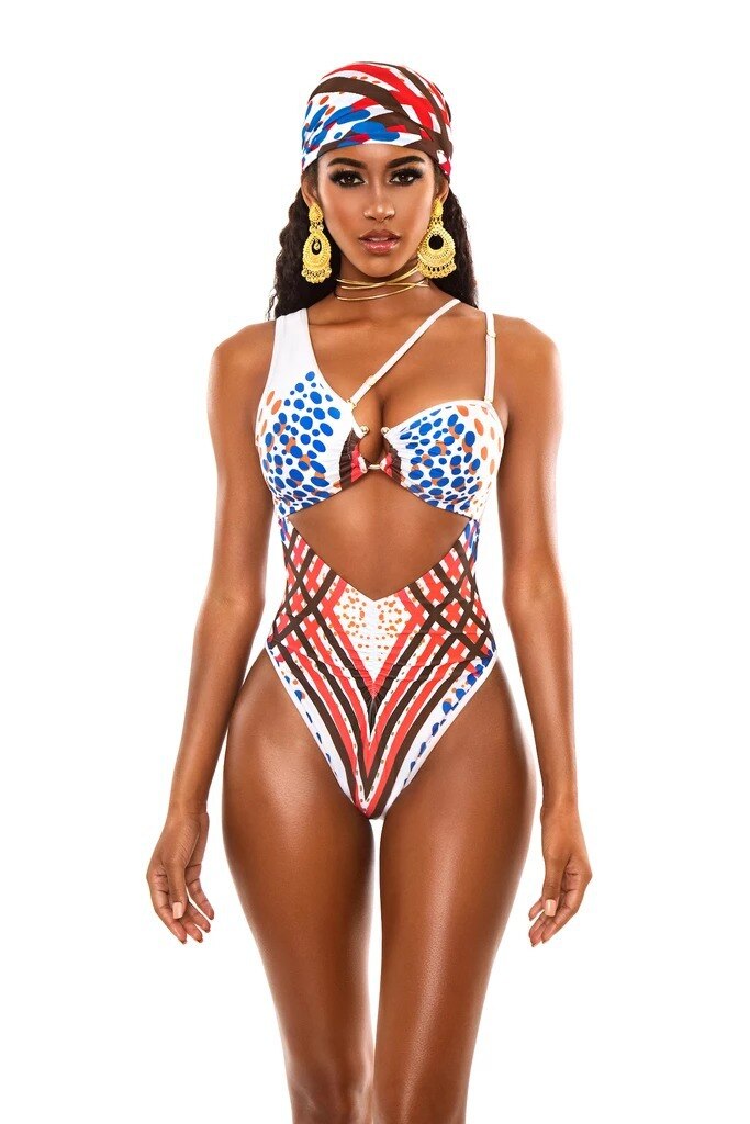 African Clothes for Women 2021 Summer African Women Printing Polyester Jumpsuit Without Headtie