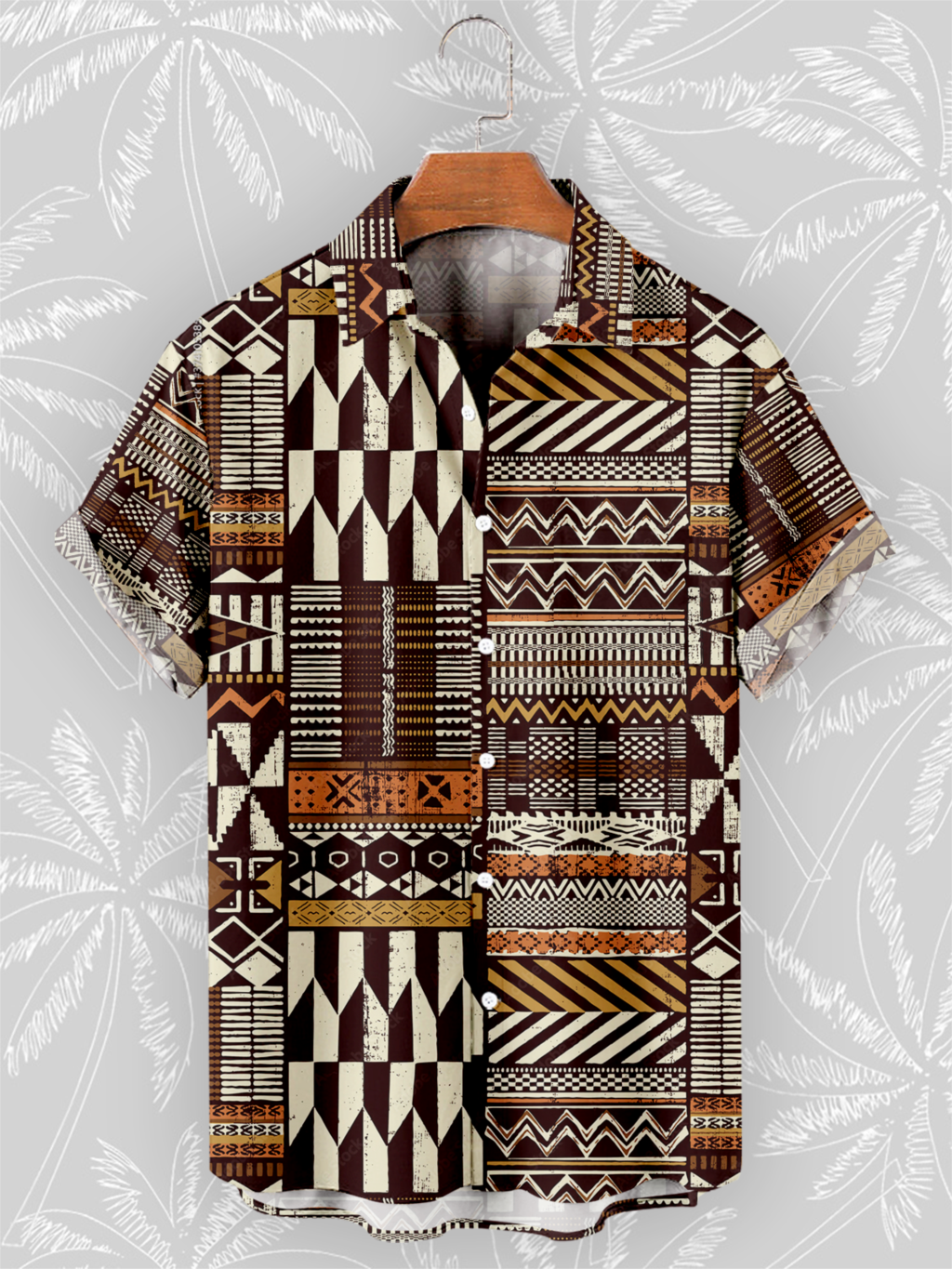 Retro Summer Shirts Short Sleeve Bohemian African Tribe 3D Print Shirts For Men 2023 Casual Hawaiian Beach Social Oversized Tops