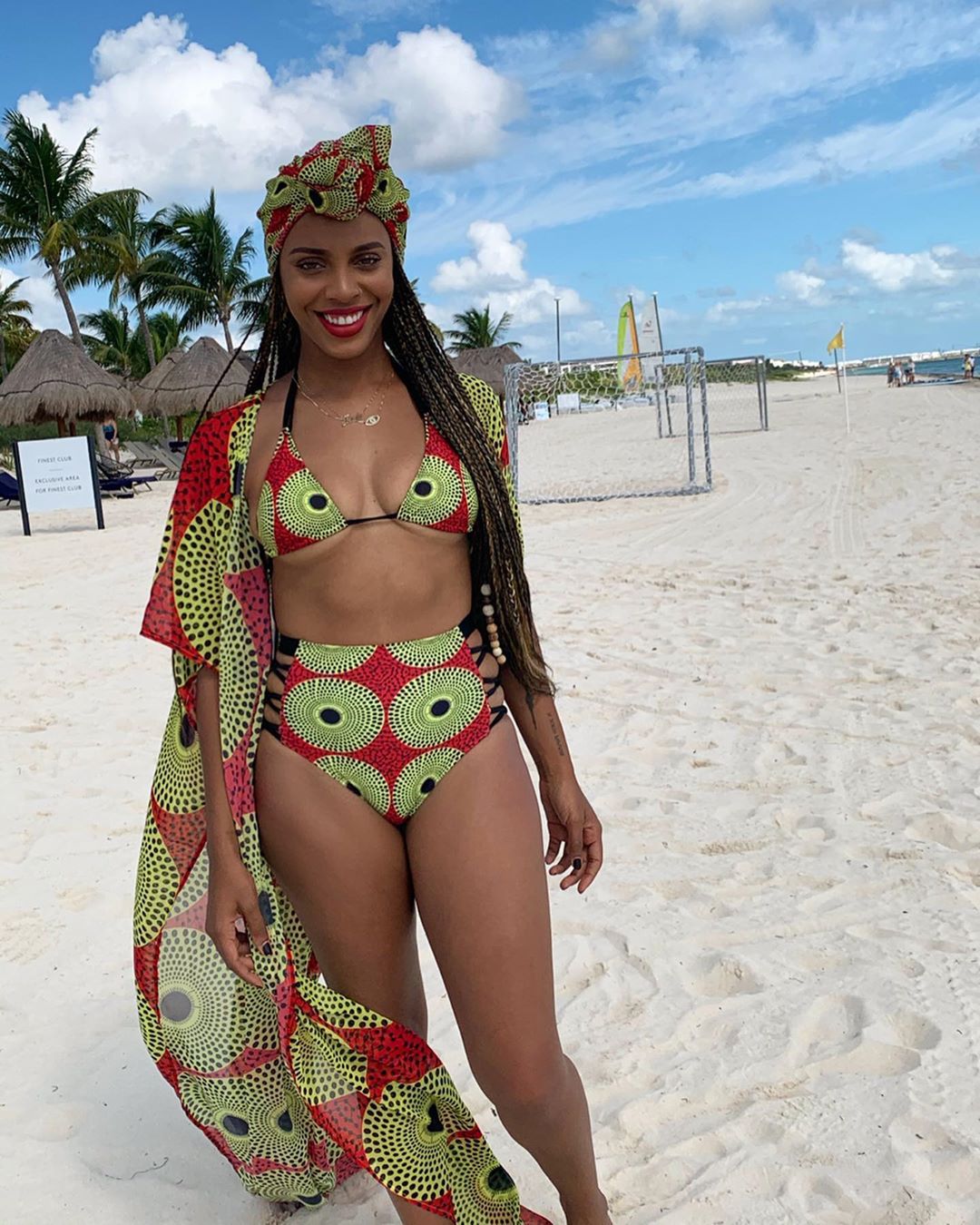 Fashion African Clothes Women Dahsiki Summer 3Pcs Bikini Suit Robe Africaine African Dresses Ethnic Ladies Swimsuit Clothing