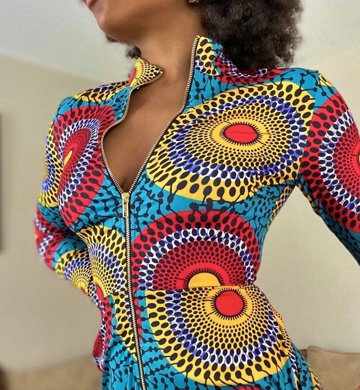 African Clothes for Women 2021 Summer African Women Printing Short Jumpsuit African Clothes European Clothing