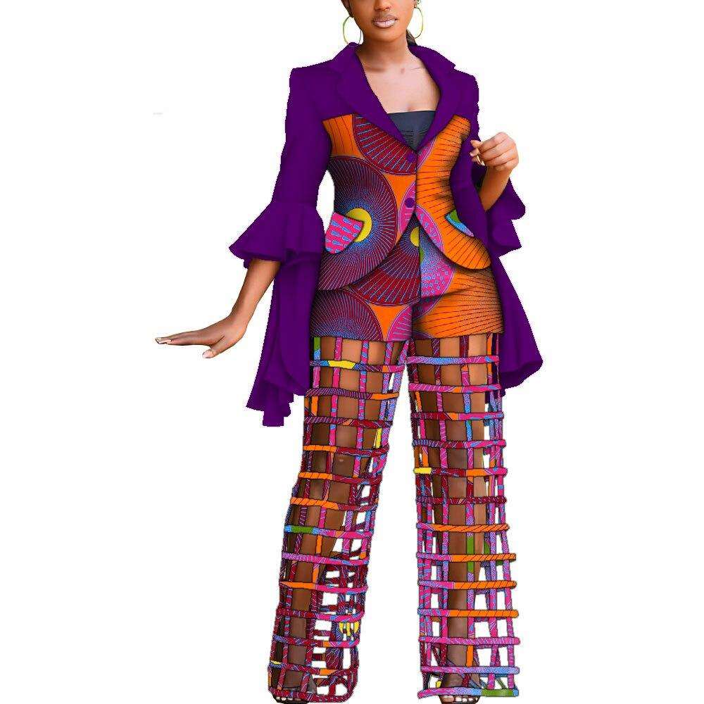 African Print Blazer and Pants Sets for Women Riche Dashiki Traditional African 2 Pieces Pants Sets Women Suits Clothing WY9869