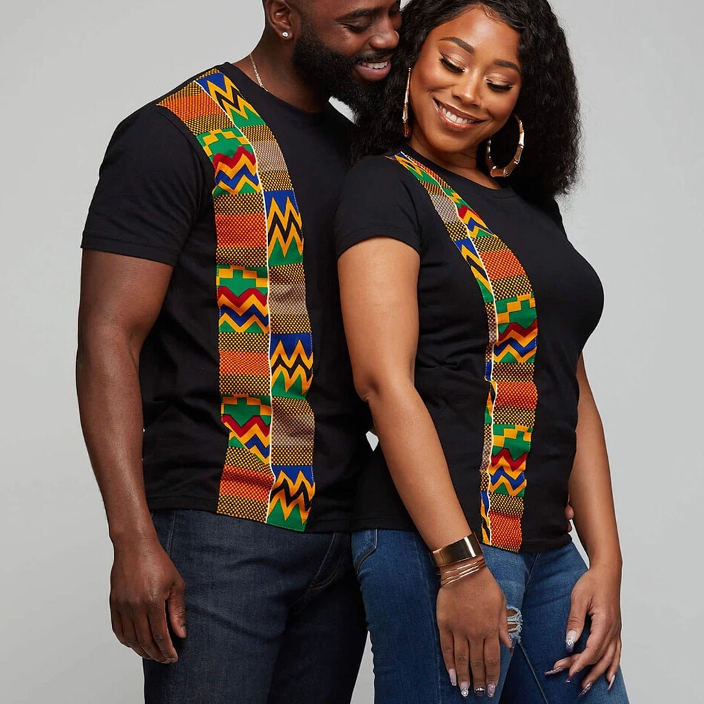 Couple Clothes Summer T Shirt Men African Print Ethnic T-shirt O-neck Short Sleeve Casual Tee Tops For Women Camiseta 2022